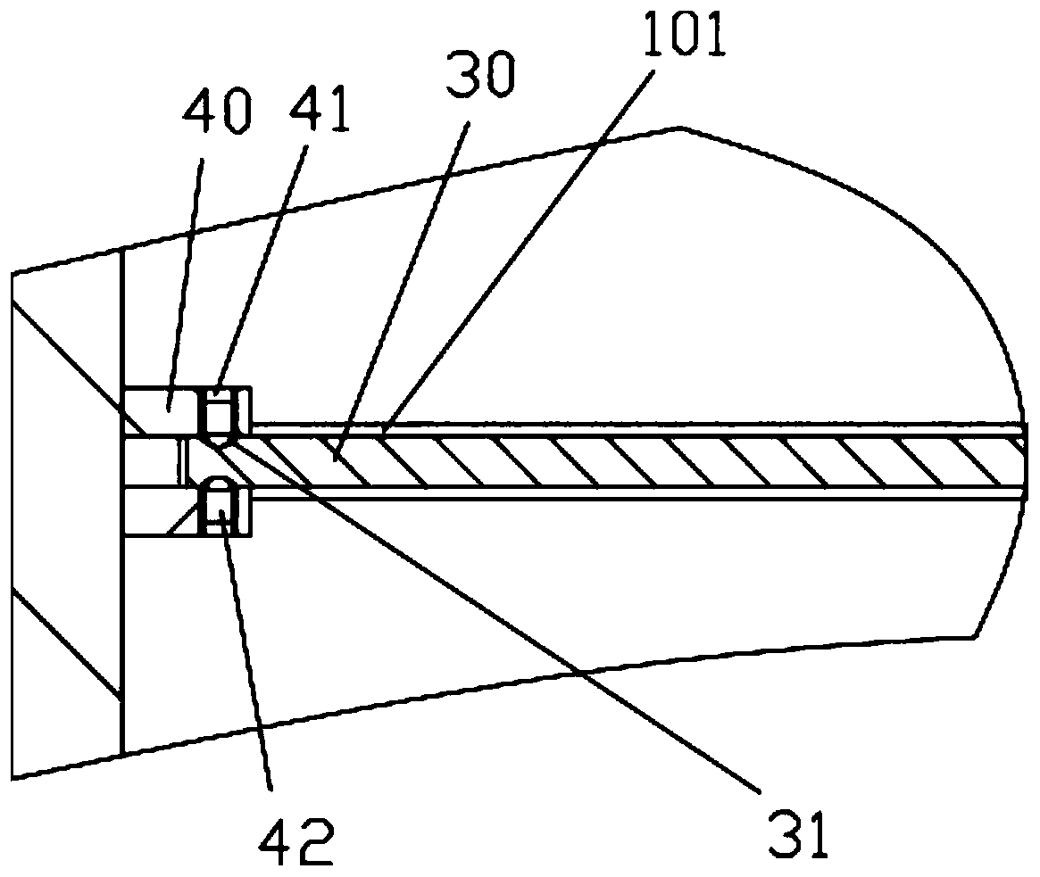 A protective cabinet body with a drawer structure