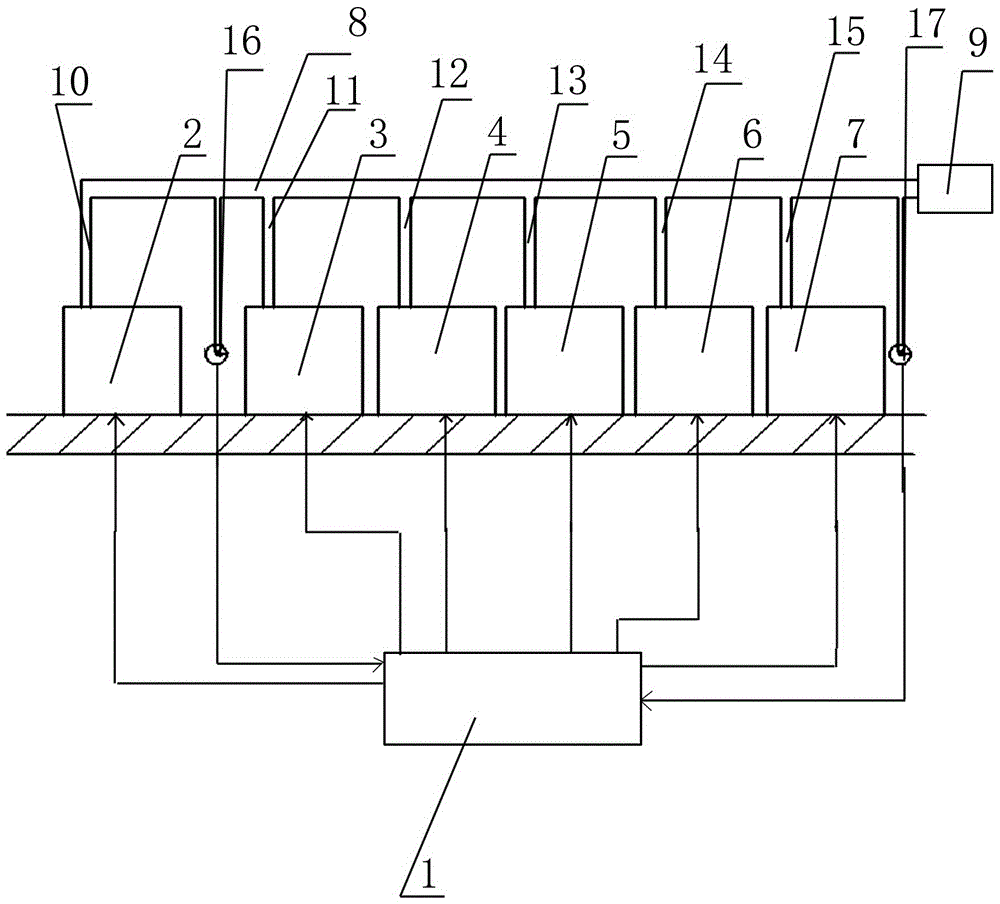 Automatic constant-pressure control device of air compressor