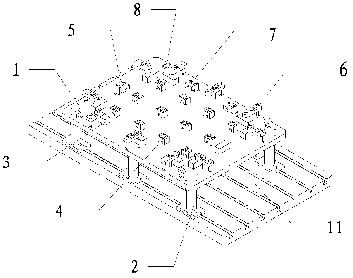 Machining tool of part with multiple stepped holes and working method thereof