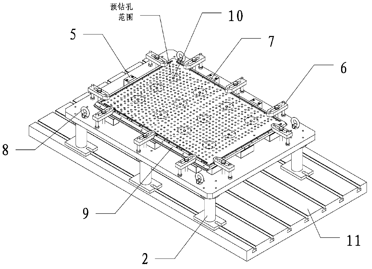 Machining tool of part with multiple stepped holes and working method thereof