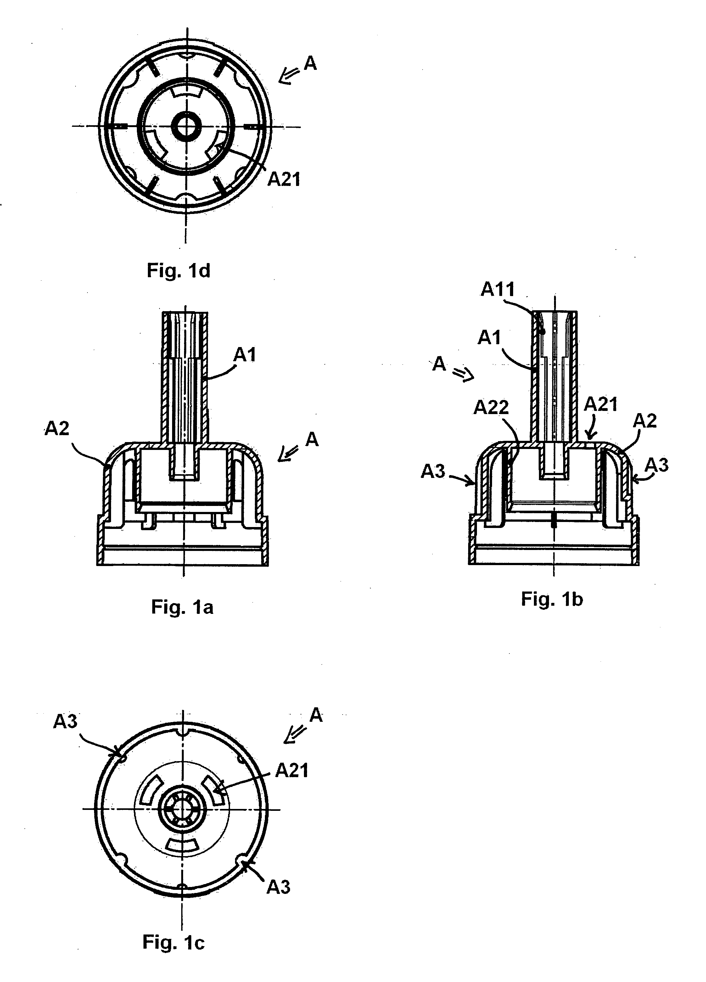 Dispensing device for pressurized containers for the application of cryogenic coolant