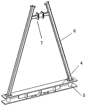 Converter transformer valve side ascending flanged base shock absorption and energy absorption supporting device