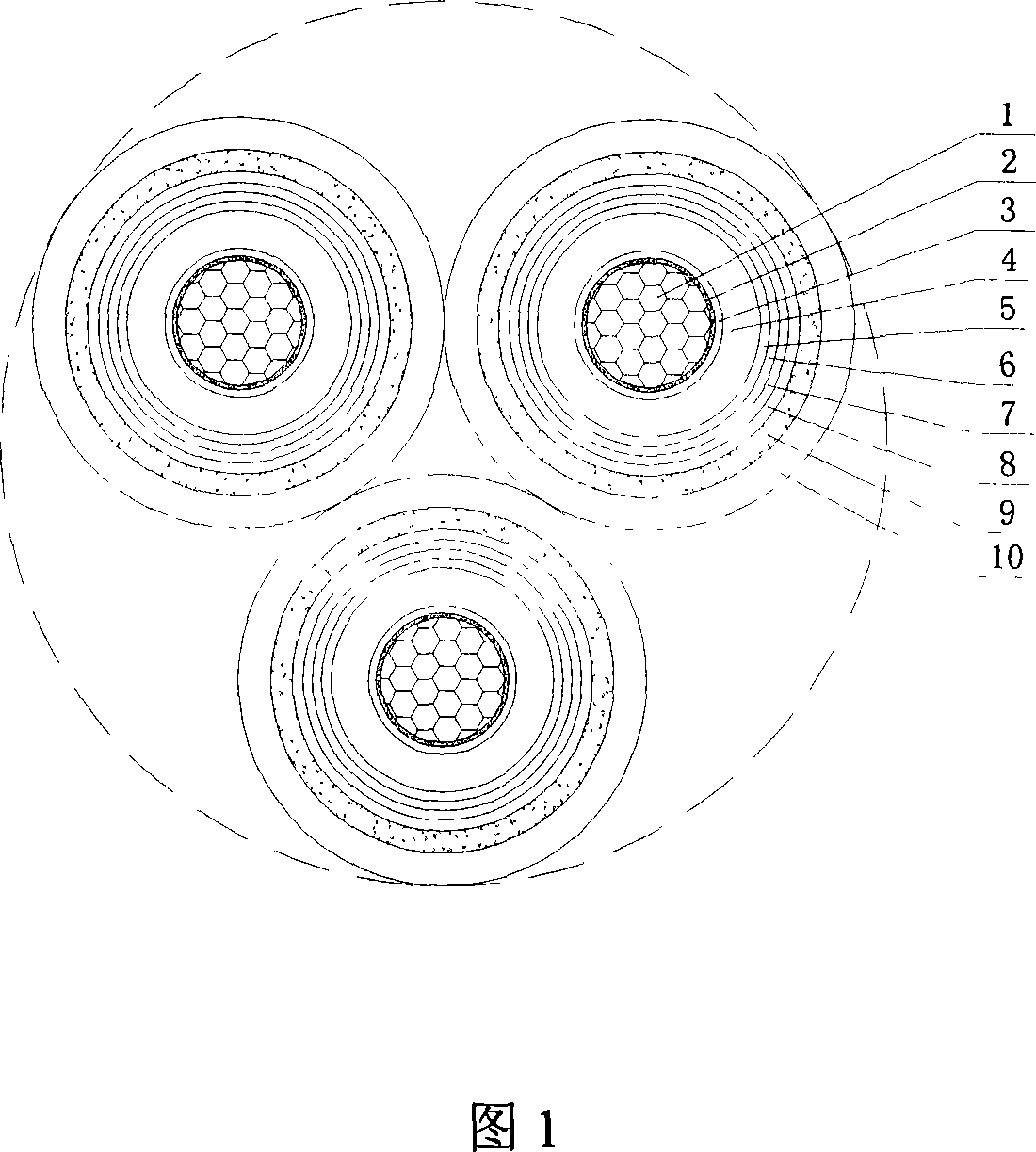 Waterproof power cable and its manufacturing method