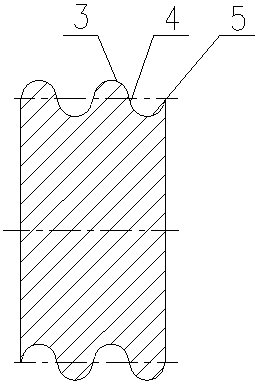 High-strength arc thread connection pair