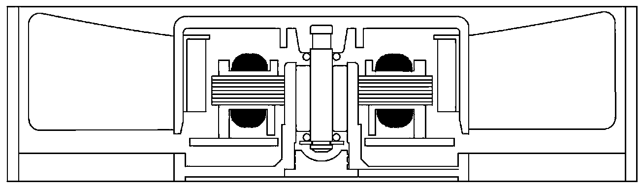 Rear-mounted axis clamping sealing sleeve of fan