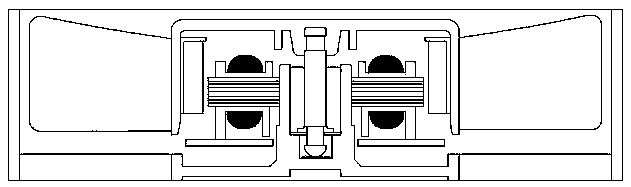 Rear-mounted axis clamping sealing sleeve of fan