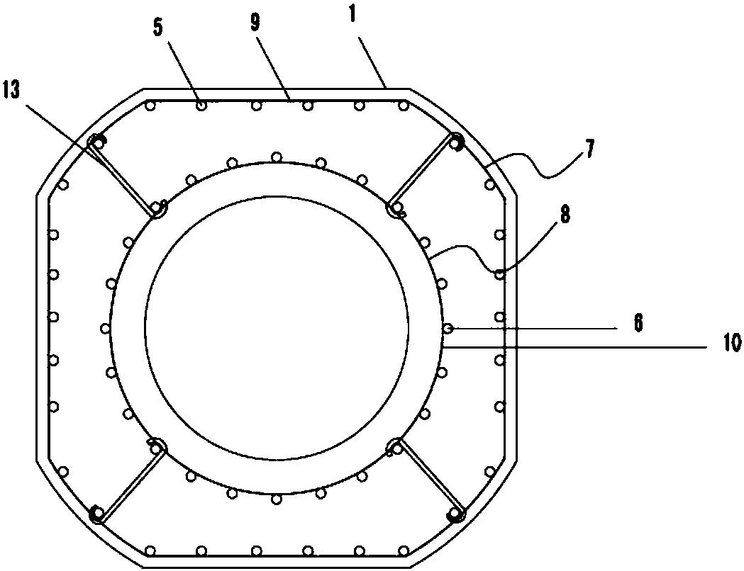 Prefabricated high-strength concrete pier as well as forming mold and manufacturing method of prefabricated high-strength concrete pier