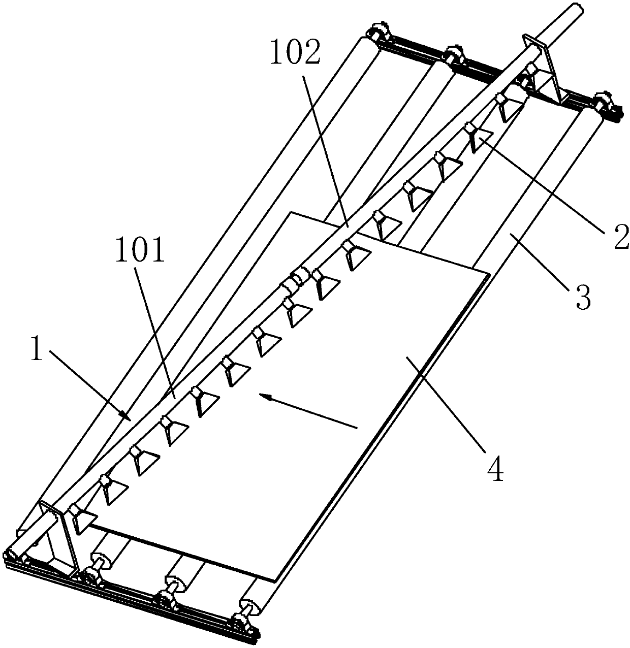 Spraying device for glass production