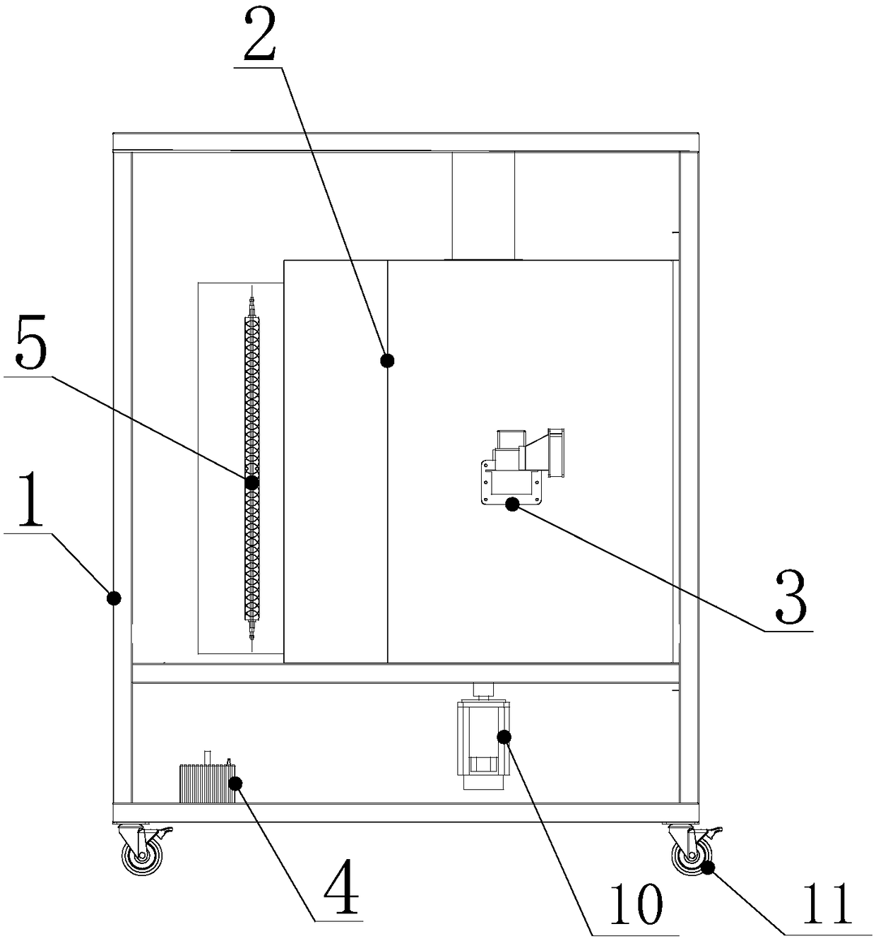 Textile microwave hot air combined drying box for testing laboratory