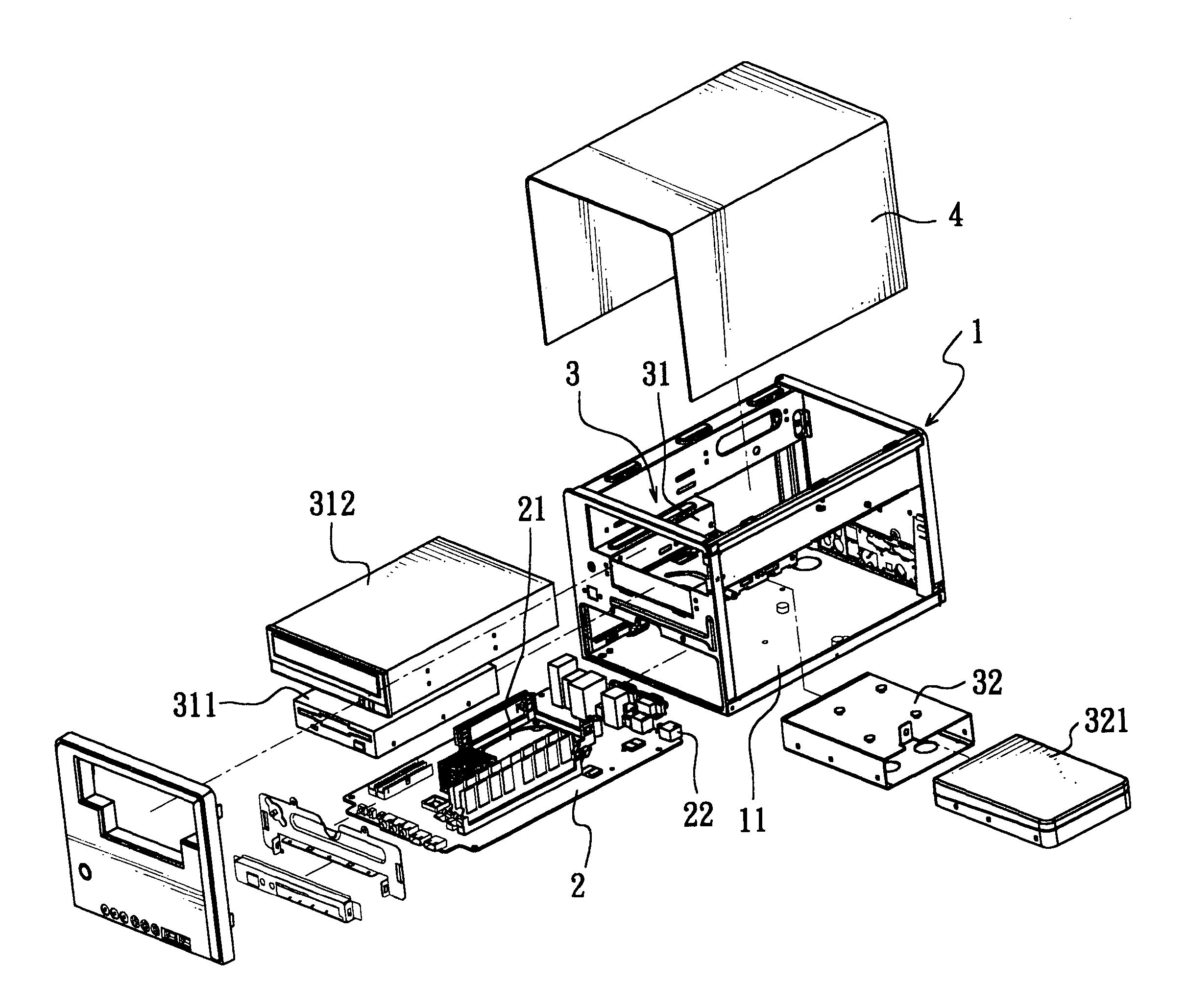 Framework configueuration of a computer host