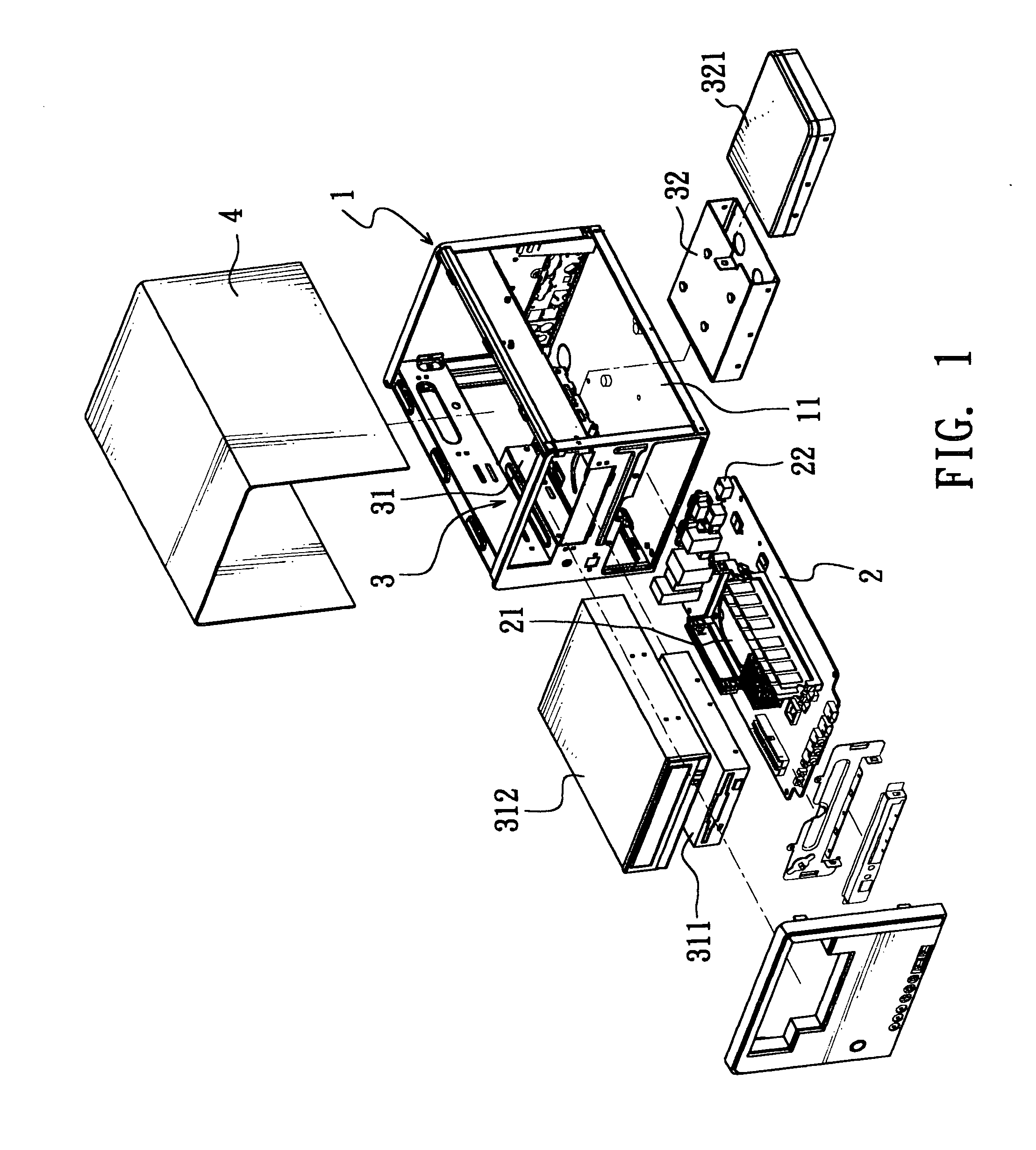 Framework configueuration of a computer host