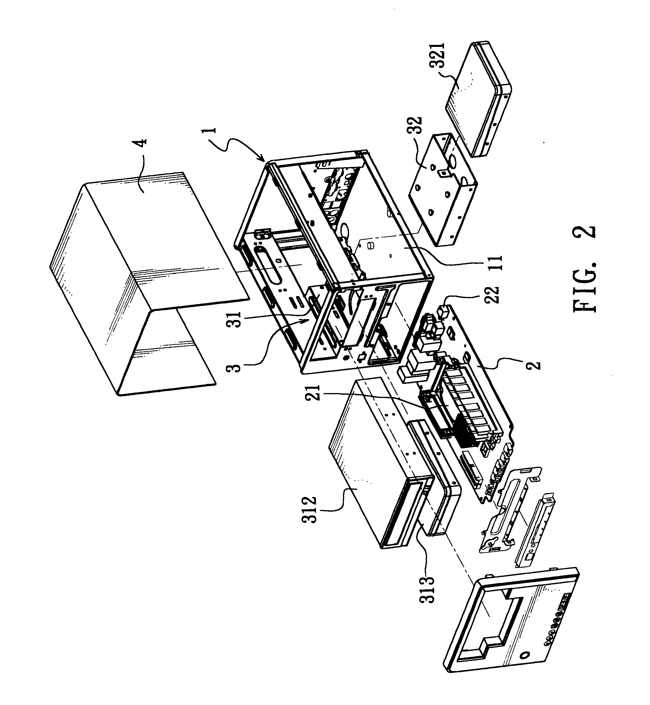 Framework configueuration of a computer host