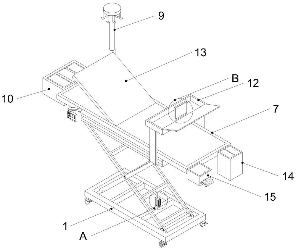 Automatic operation table device convenient for critical child patient to use