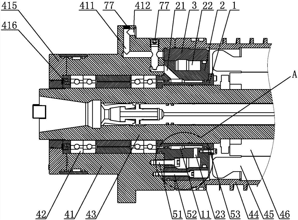 A thermal insulation cooling mechanism for electric spindle bearing seat