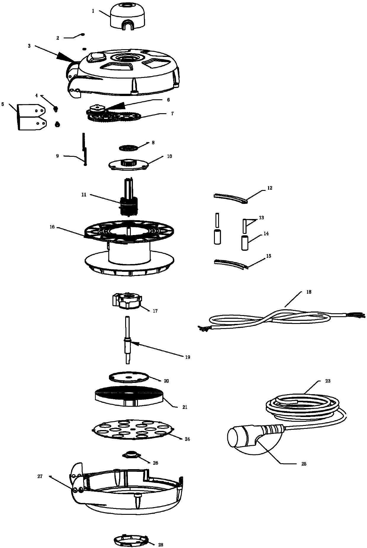 Pipe rolling device for charging pile