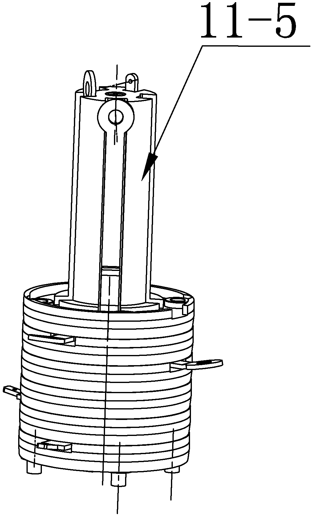 Pipe rolling device for charging pile