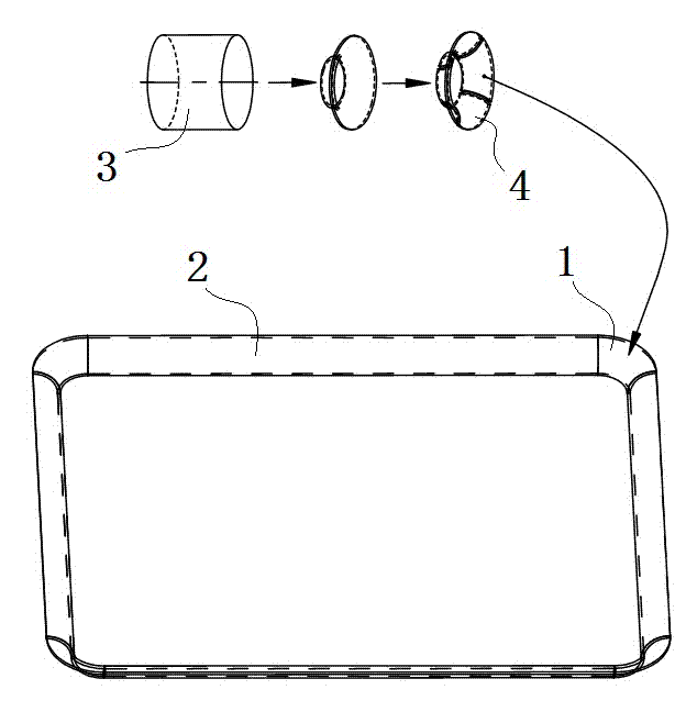 Manufacturing method of door or window frame angle curved surface structure