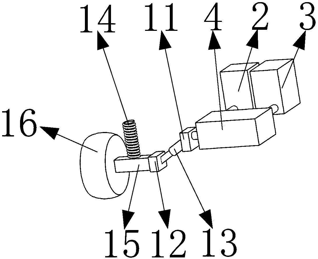 A wheel type four-wheel-drive walking platform for robots