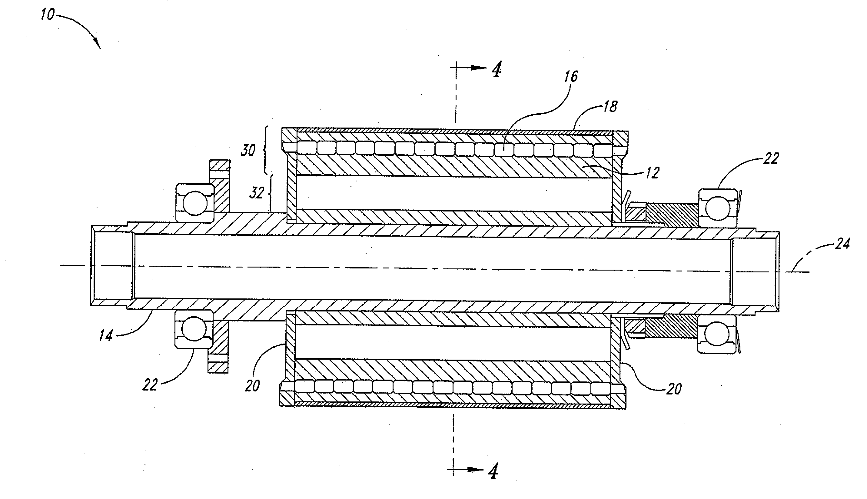 Rotor hub and assembly for a permanent magnet power electric machine