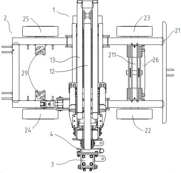 Hydraulic pile driver for highway guardrails