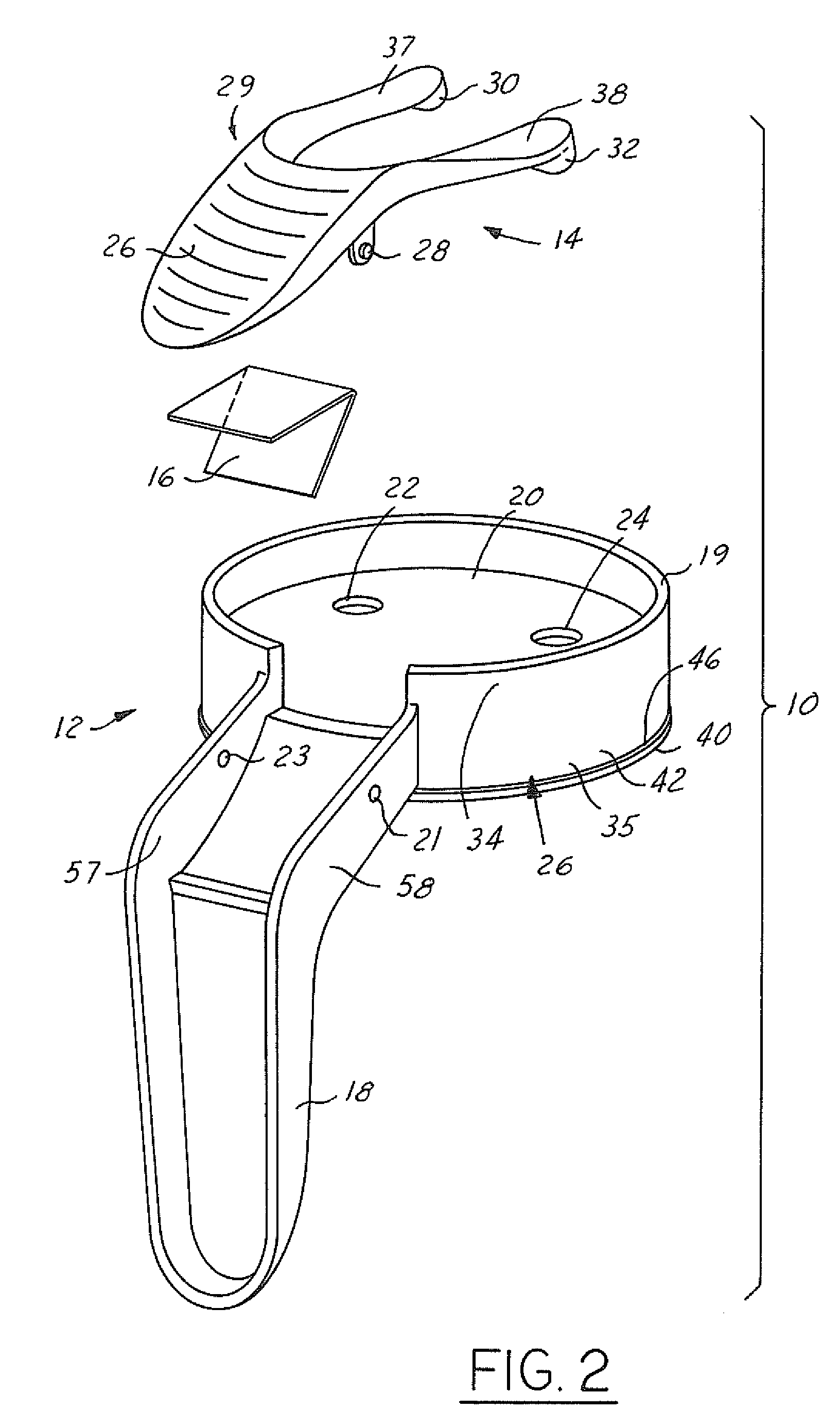 Self return teeter tauter lid