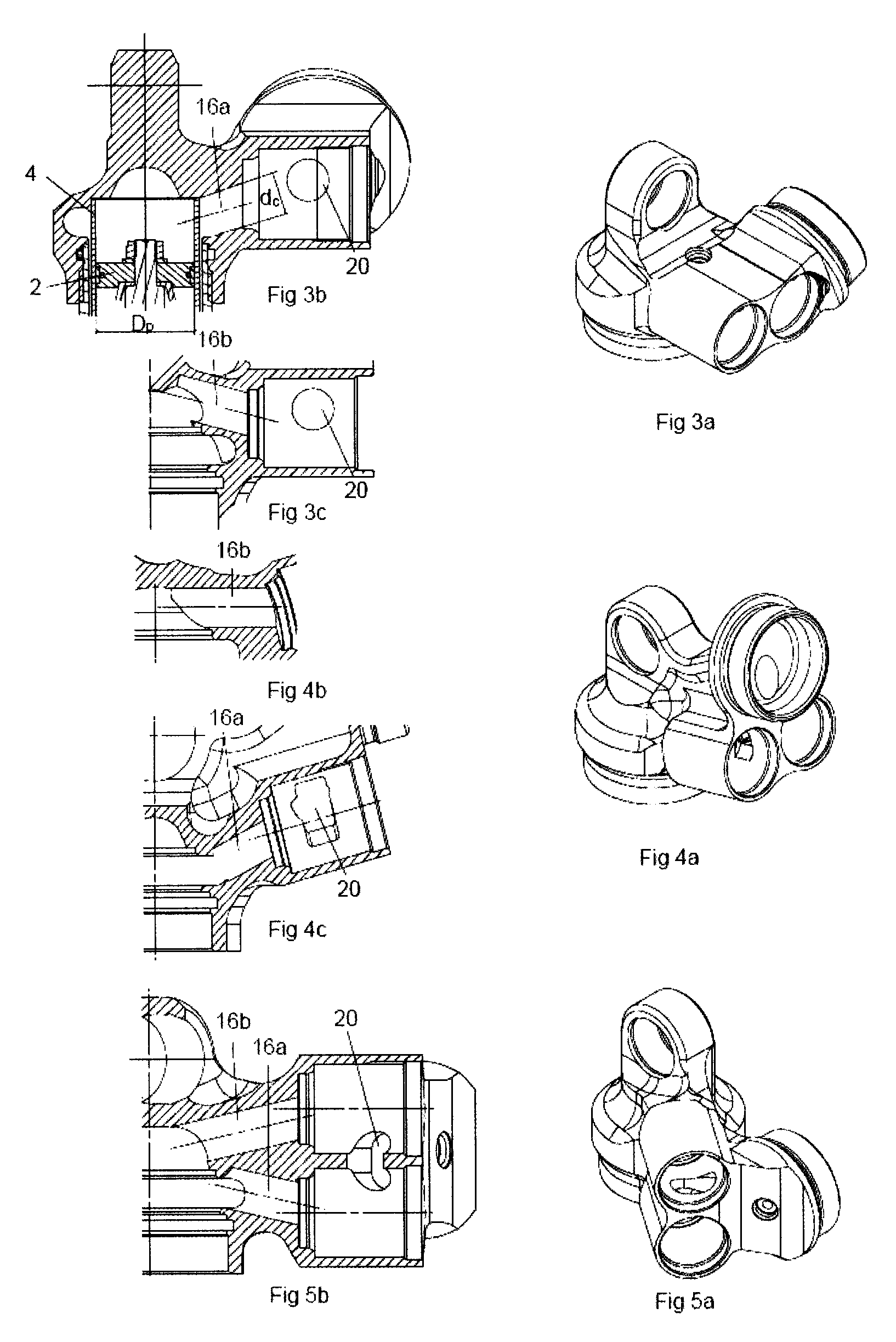 Shock absorber with hydraulic flow ducts