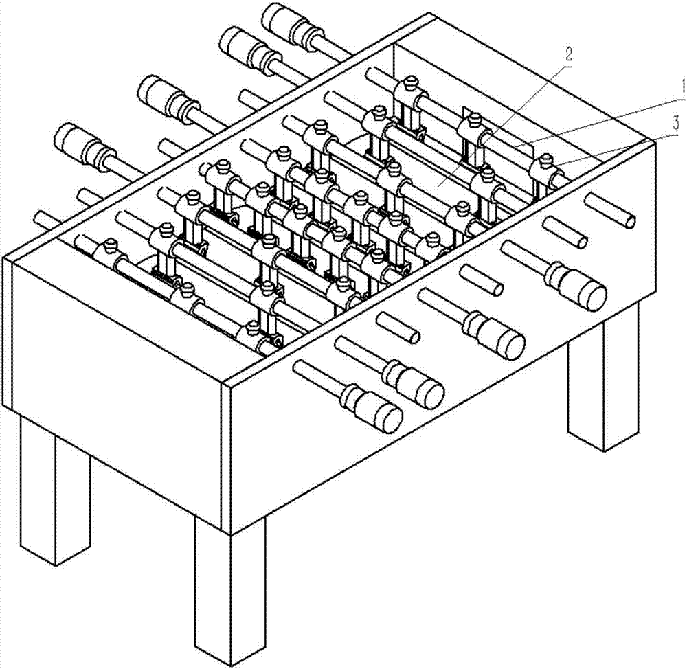 Table football platform of wavy football field