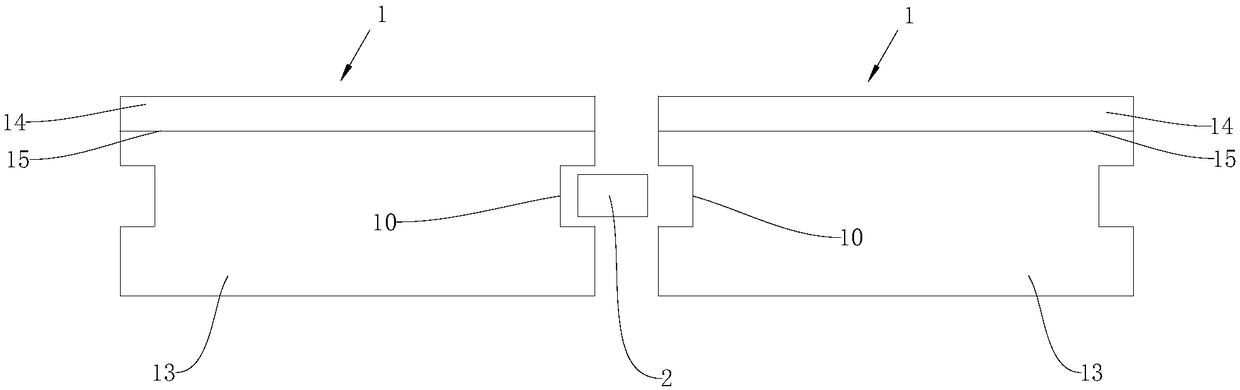 Composite stone material and clamping type composite floor