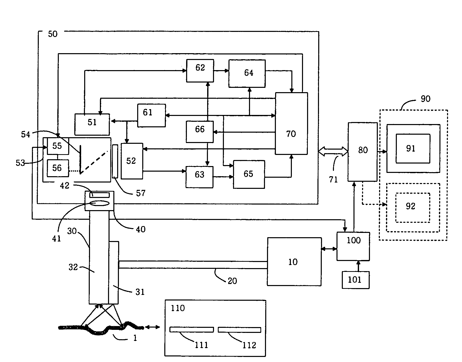 Fluorescent endoscope system having improved image detection module