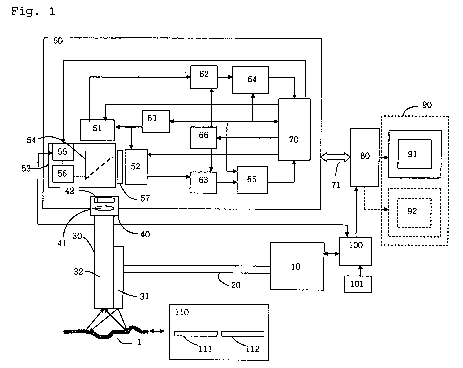 Fluorescent endoscope system having improved image detection module