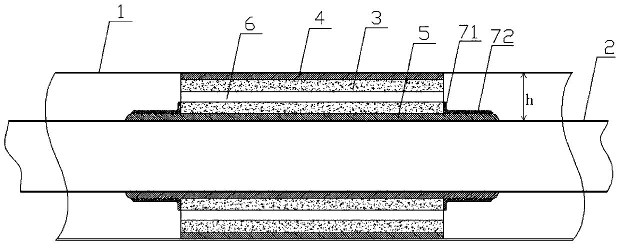 A kind of double-wall pipe used for ship gas pipeline and its installation method