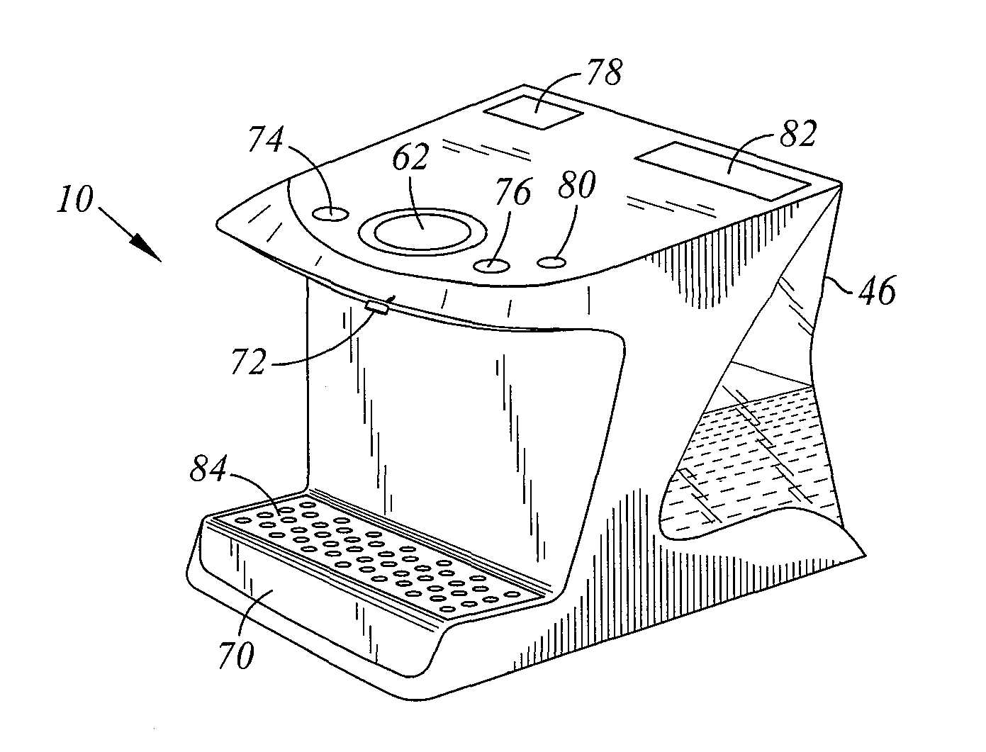 Single serve beverage dispensing system including an ionizer