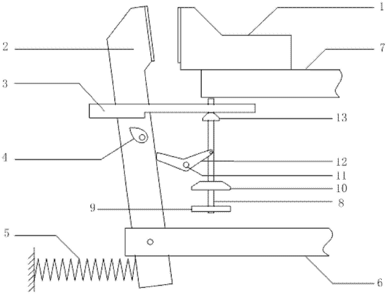 DC (direct current) circuit breaker rapid operating mechanism with current limiting characteristic