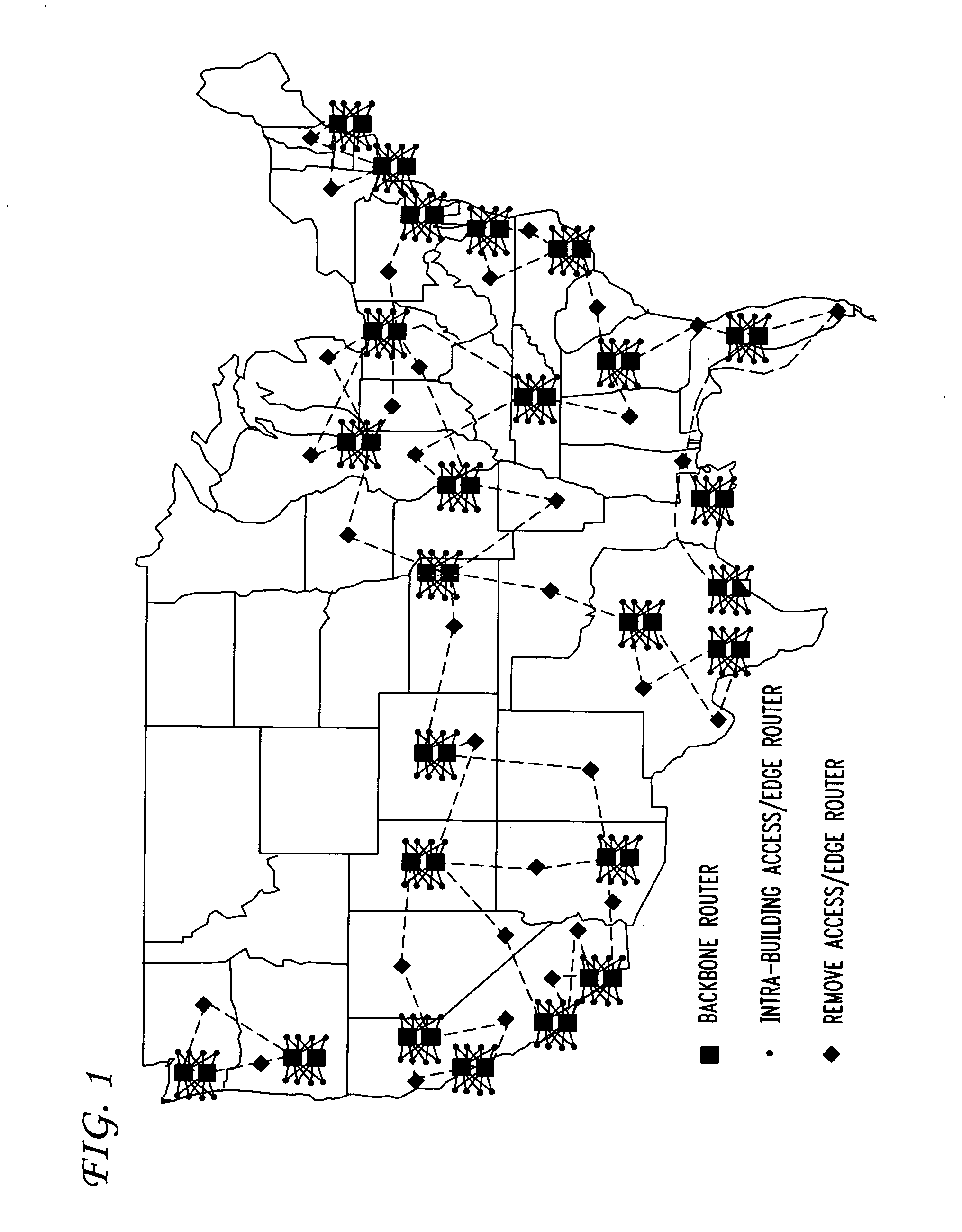 1:N sparing of router resources at geographically dispersed locations