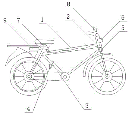 Bicycle lane locating traveling bicycle