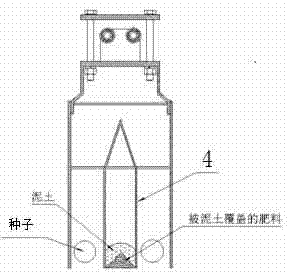 Ditcher of sugarcane planting machine for isolation type trench fertilization