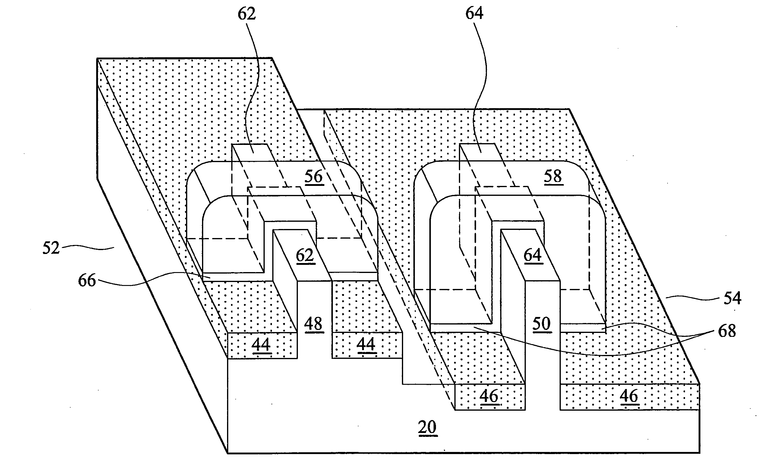 Fabrication of FinFETs with multiple fin heights