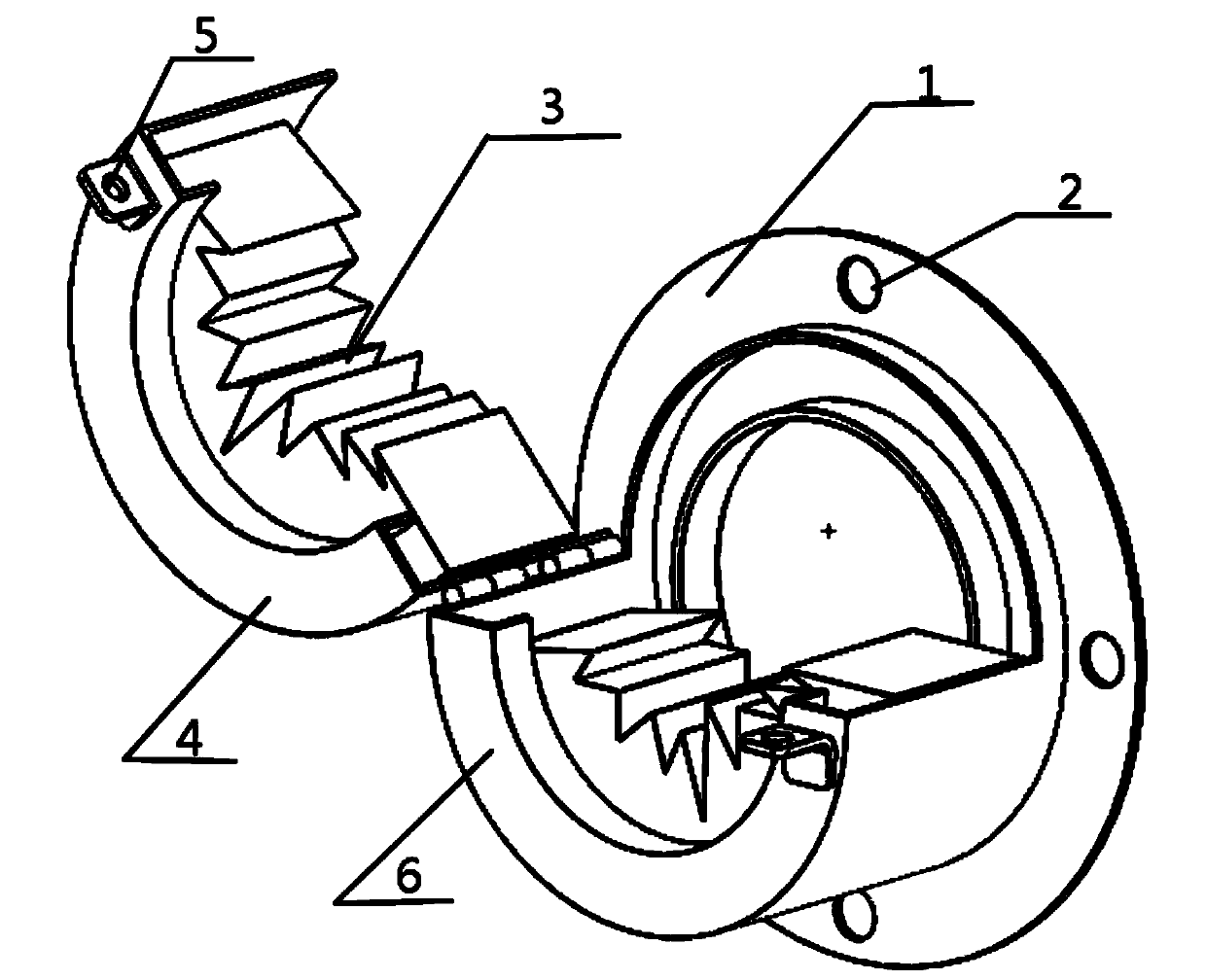 Low-voltage distribution box inlet and outlet wire fireproof blocking device