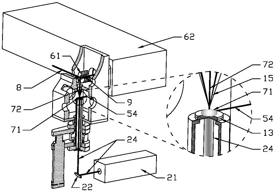 A photoionization mass spectrometry device for in situ detection of laser-heated reactor products