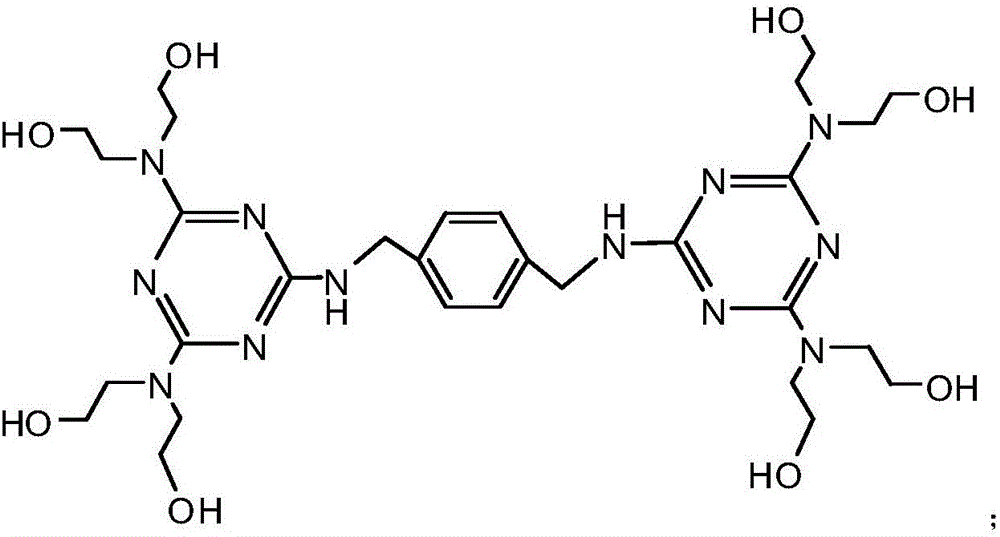 Intumescent flame retardant containing polyhydroxy groups and two triazine rings and preparation method