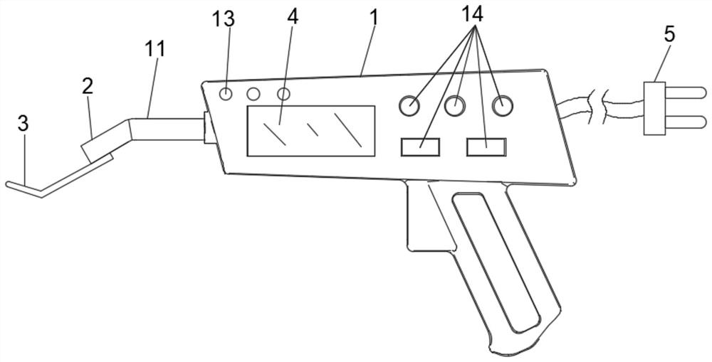 Plug-in plastic repair welding gun