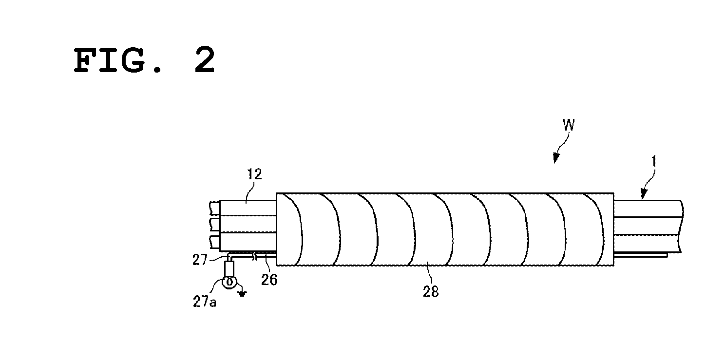 Wire harness with shield