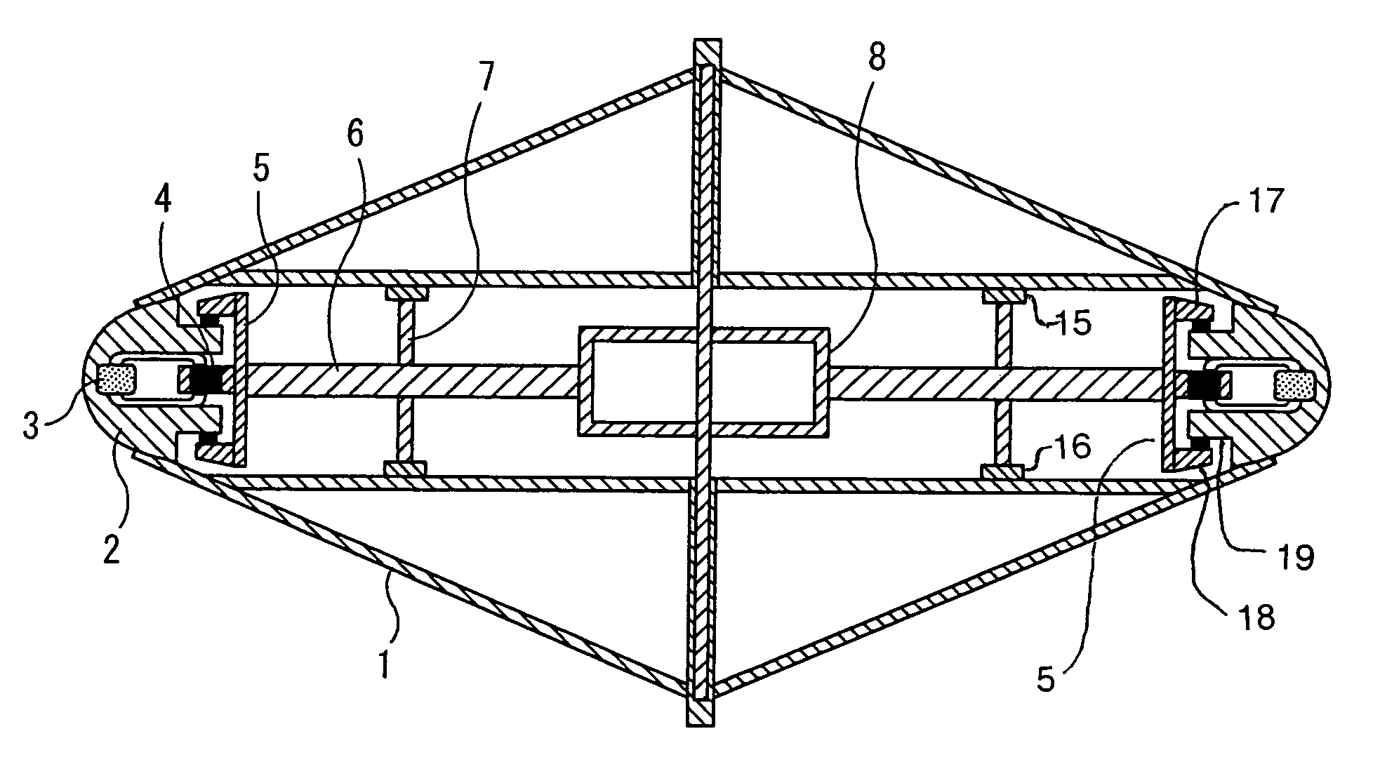 Rotatable duct type shrouded rotating wing