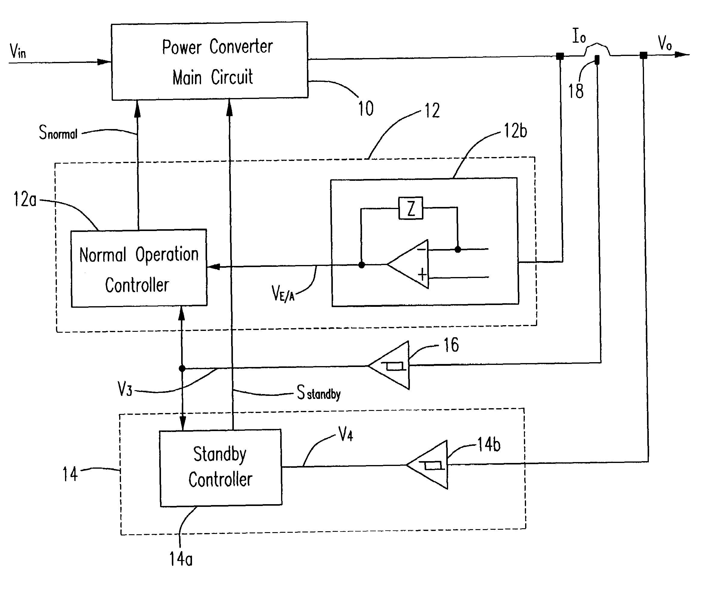 Power supply having efficient low power standby mode