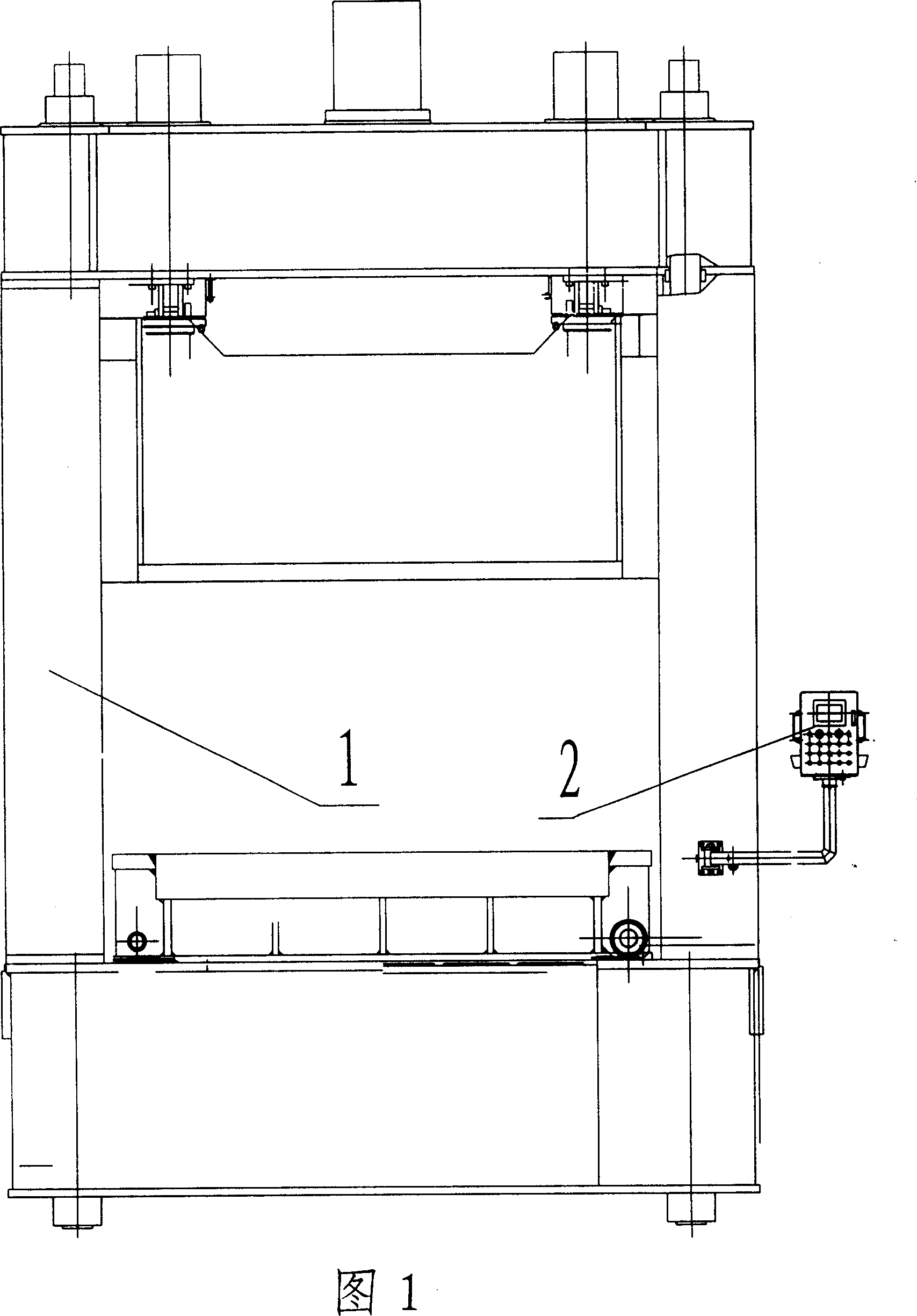 Hydraulic press constant power control structure and controlling means thereof