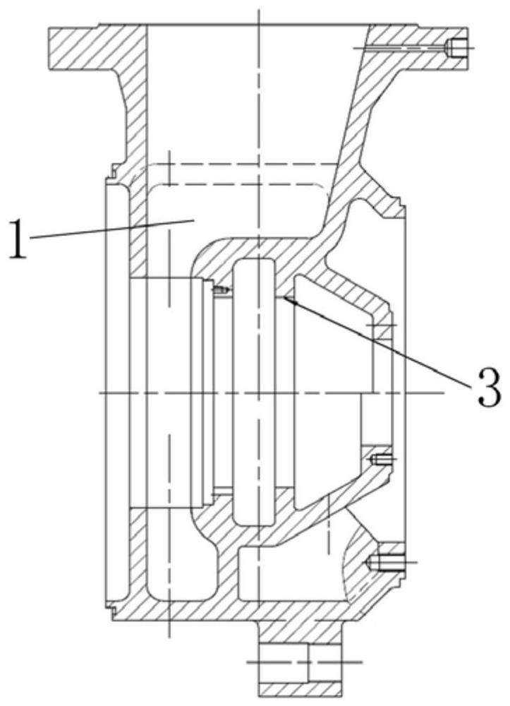 Volute type discharge section structure for multi-stage pump and multi-stage pump