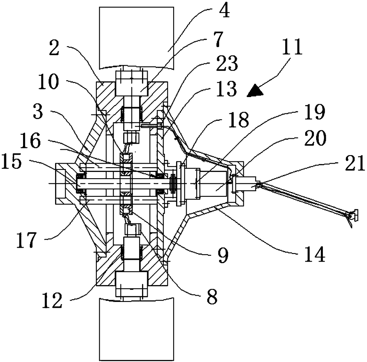 Adjustment mechanism for blades of axial flow fan and fan