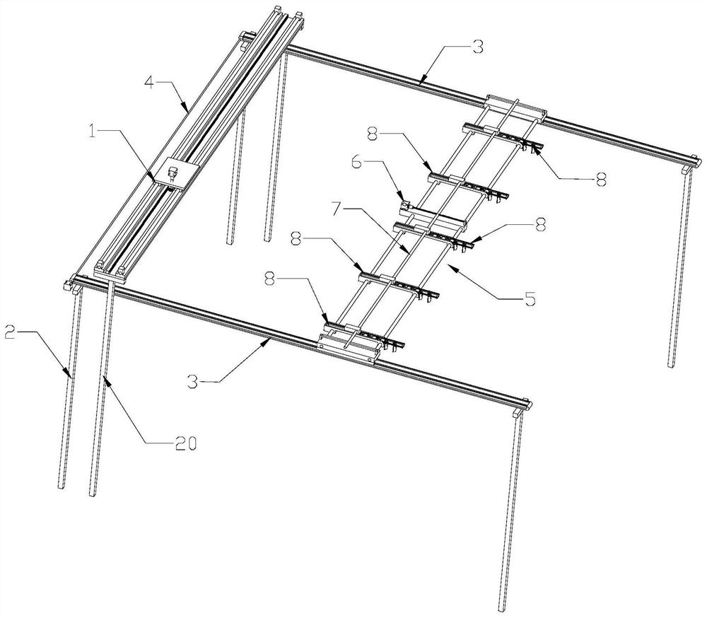 A walking device for a bait throwing system