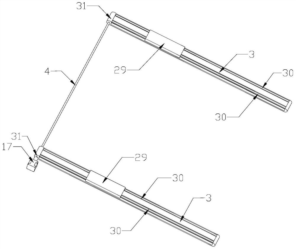 A walking device for a bait throwing system