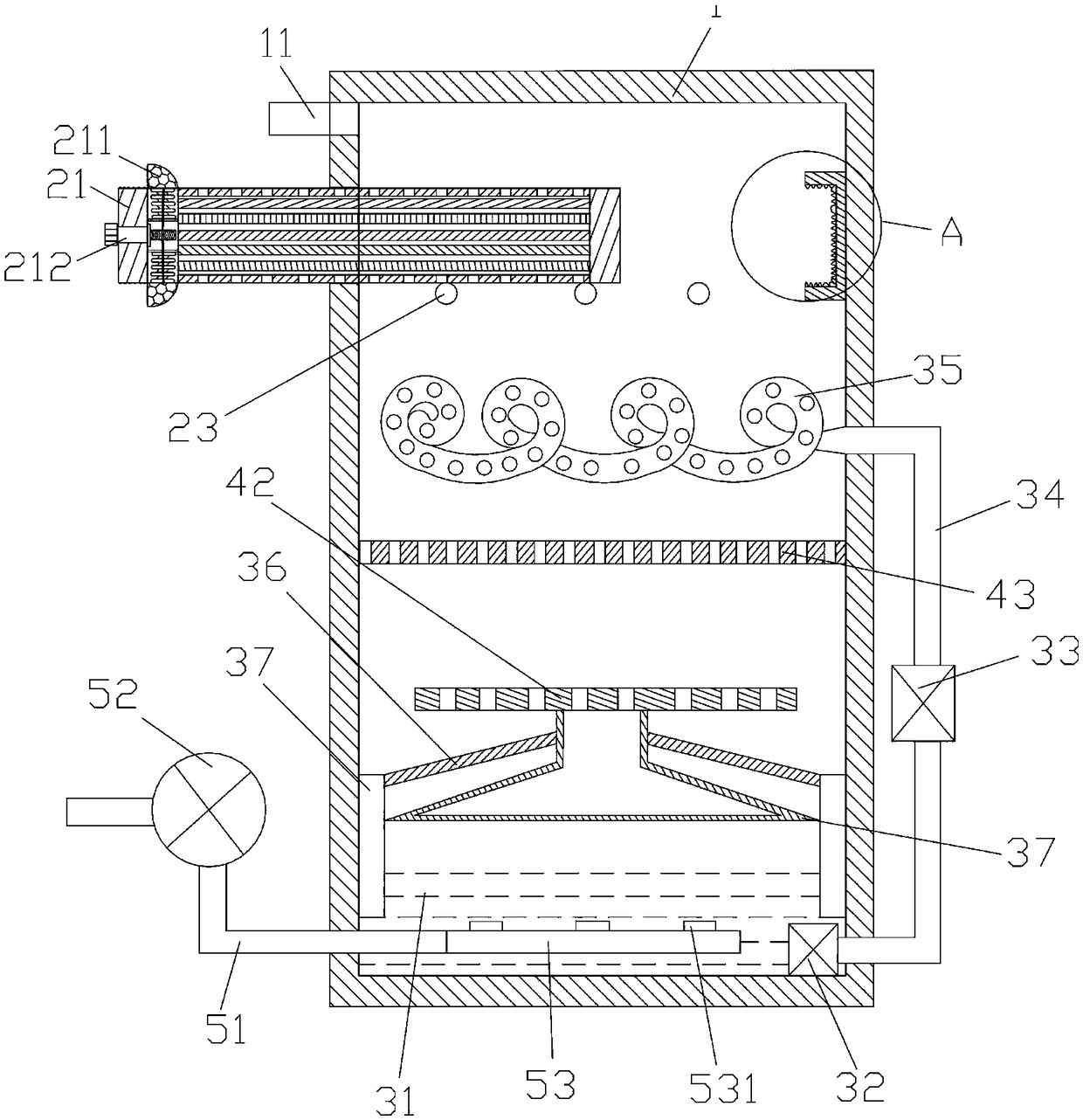 Environment-friendly absorption equipment for industrial waste gases